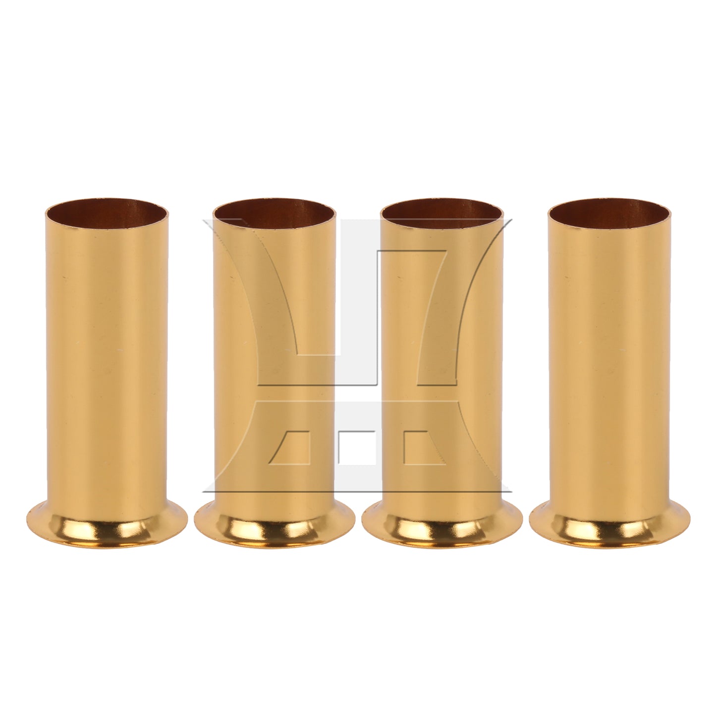 BQLZR 4 Pieces E14 Chandelier Socket Sleeves 3.15" Tall x 1.18" Diameter Gold Set