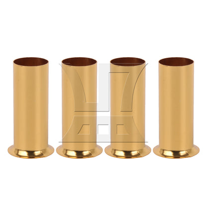 BQLZR 4 Pieces E14 Chandelier Socket Sleeves 3.15" Tall x 1.18" Diameter Gold Set