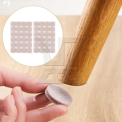 BQLZR 48 Pieces Beige Furniture Feet Felt Pad 0.98inch Diameter Self Adhesive Set