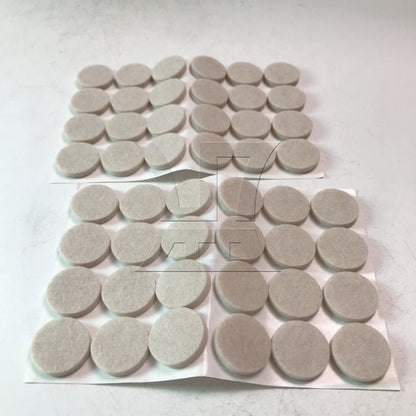 BQLZR 48 Pieces Beige Furniture Feet Felt Pad 0.98inch Diameter Self Adhesive Set