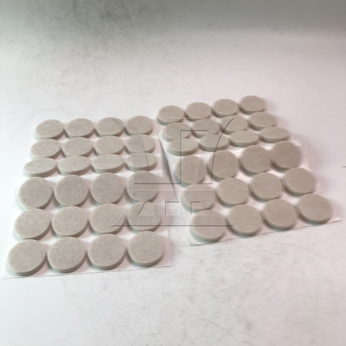 BQLZR 48 Pieces Beige Furniture Feet Felt Pad 0.98inch Diameter Self Adhesive Set