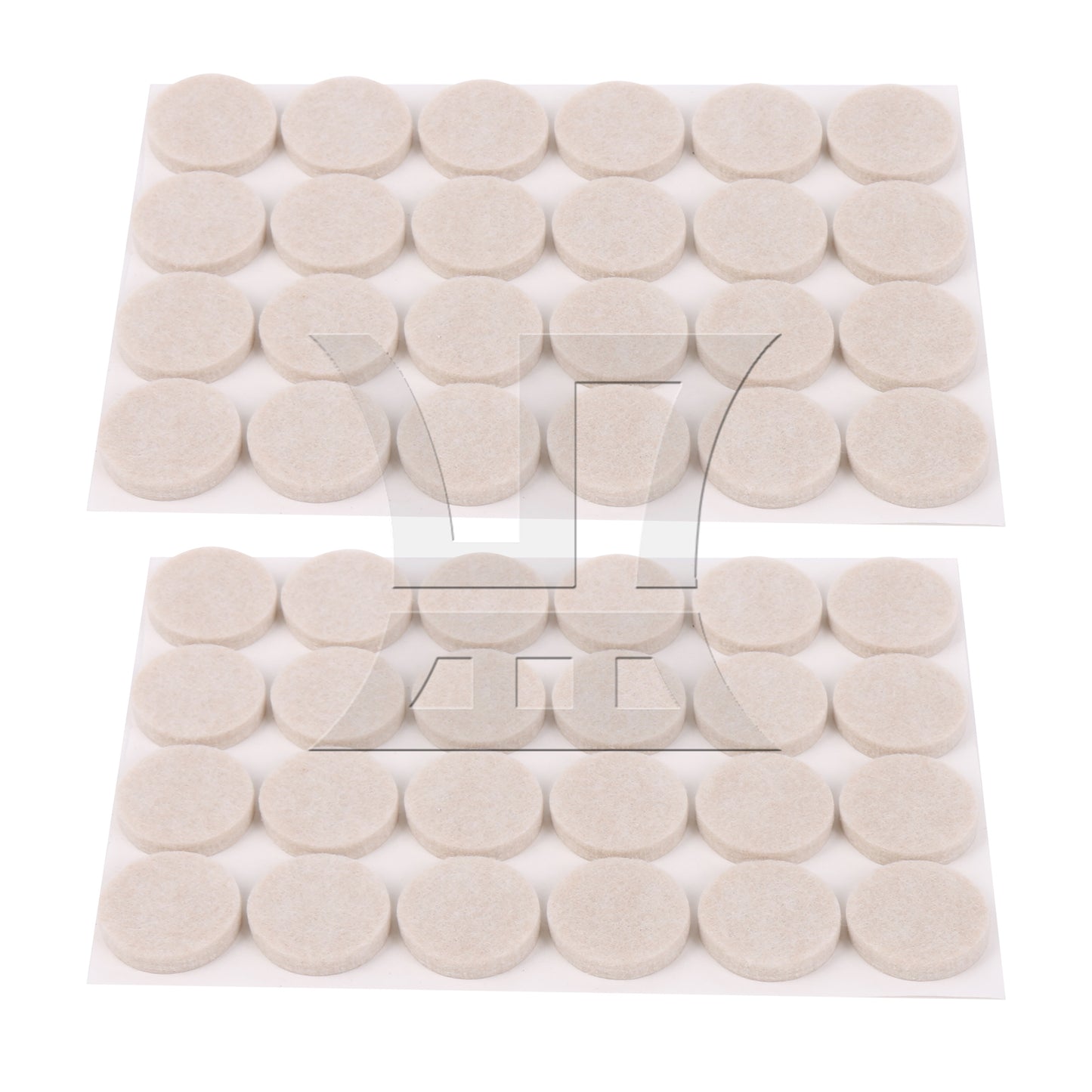 BQLZR 48 Pieces Beige Furniture Feet Felt Pad 0.98inch Diameter Self Adhesive Set