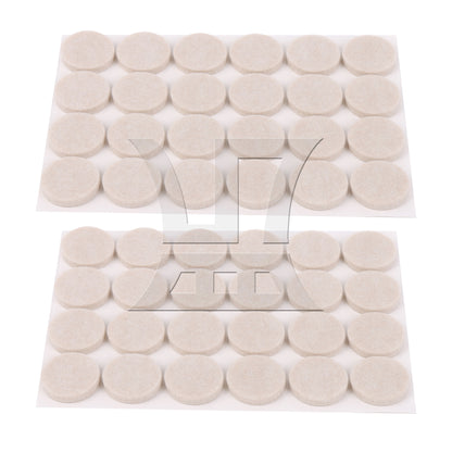 BQLZR 48 Pieces Beige Furniture Feet Felt Pad 0.98inch Diameter Self Adhesive Set