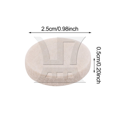 BQLZR 48 Pieces Beige Furniture Feet Felt Pad 0.98inch Diameter Self Adhesive Set