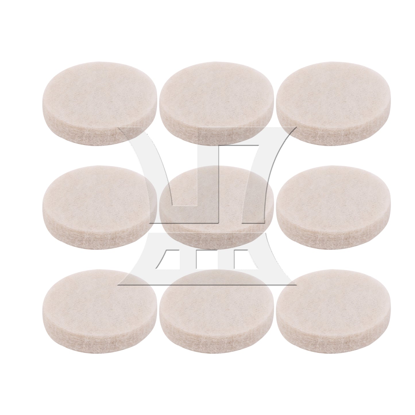 BQLZR 48 Pieces Beige Furniture Feet Felt Pad 0.98inch Diameter Self Adhesive Set
