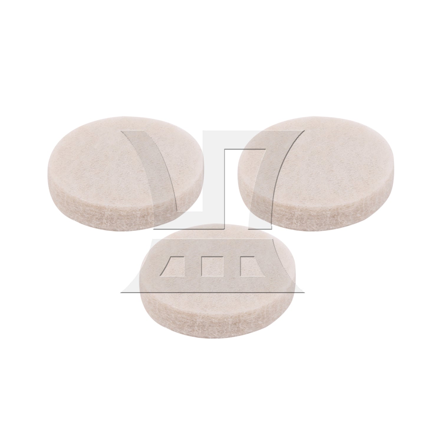 BQLZR 48 Pieces Beige Furniture Feet Felt Pad 0.98inch Diameter Self Adhesive Set