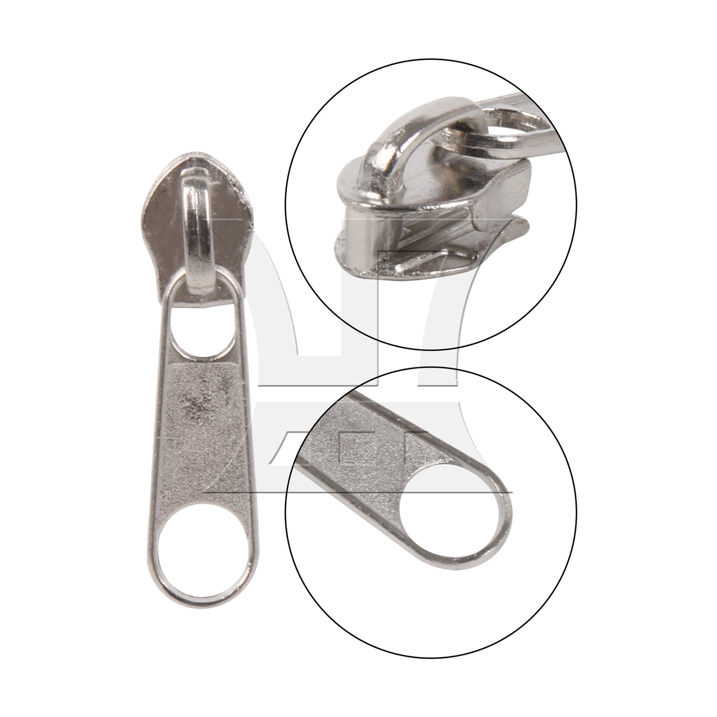 BQLZR 50 Pieces Zipper Sliders Replacement #3 for Bags Luggages Purses Repair Silver