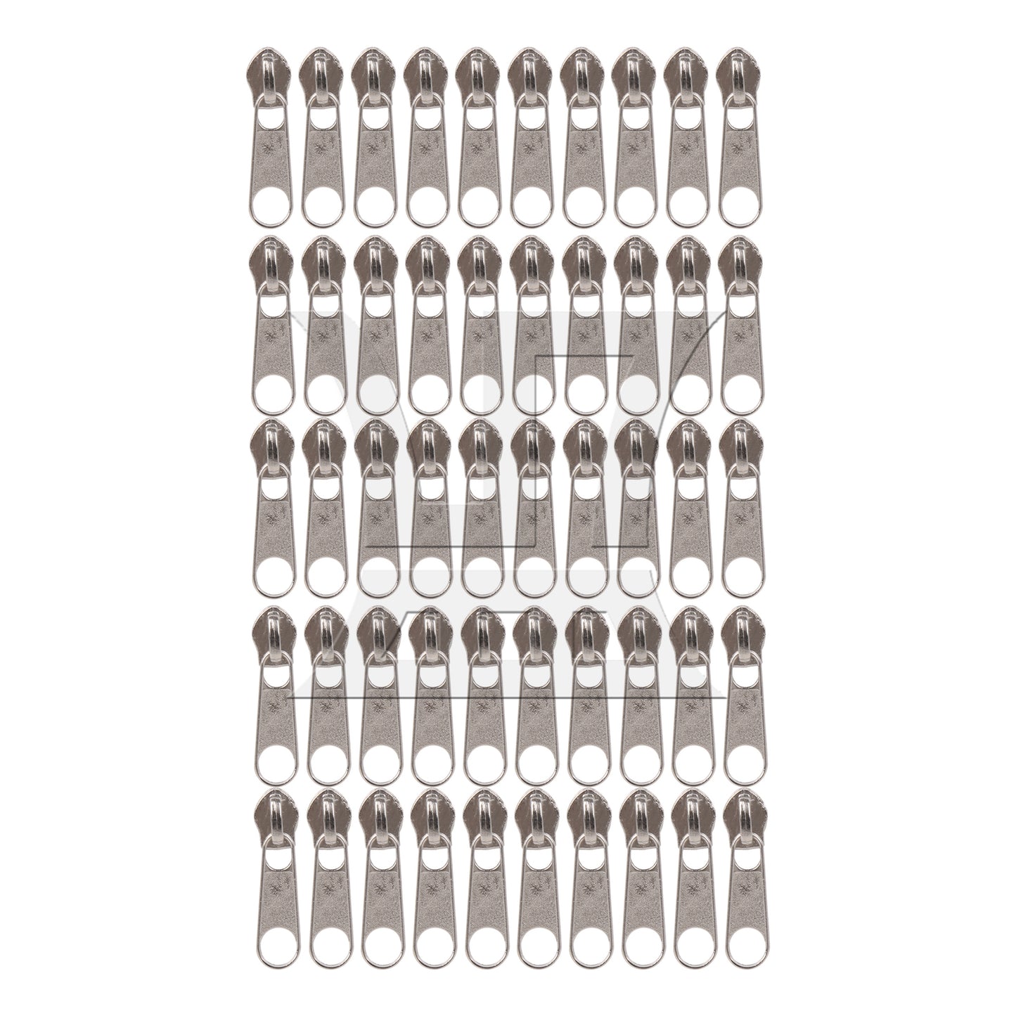 BQLZR 50 Pieces Zipper Sliders Replacement #3 for Bags Luggages Purses Repair Silver