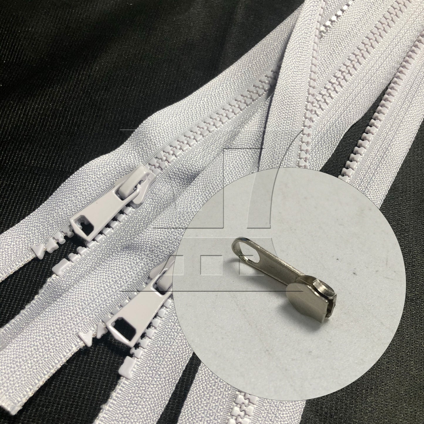 BQLZR 50 Pieces Zipper Sliders Replacement #3 for Bags Luggages Purses Repair Silver