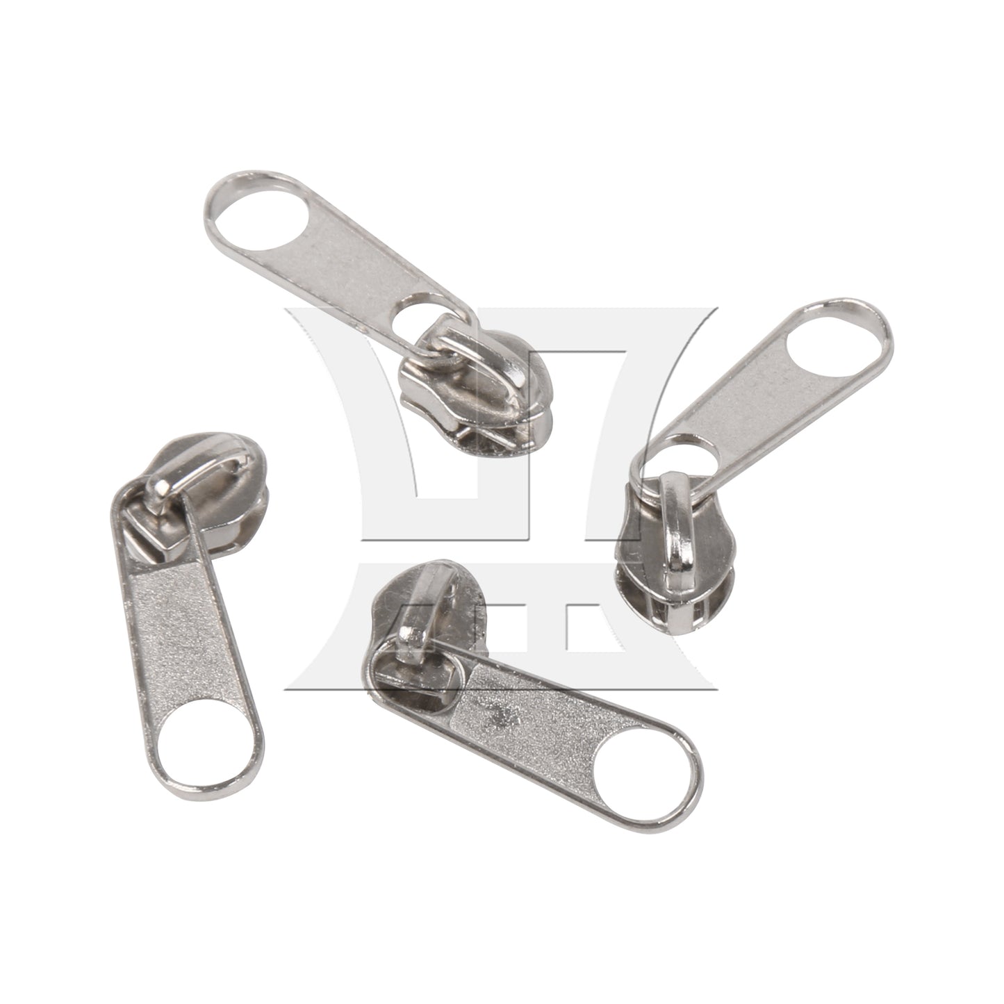 BQLZR 50 Pieces Zipper Sliders Replacement #3 for Bags Luggages Purses Repair Silver