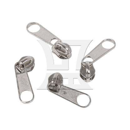 BQLZR 50 Pieces Zipper Sliders Replacement #3 for Bags Luggages Purses Repair Silver