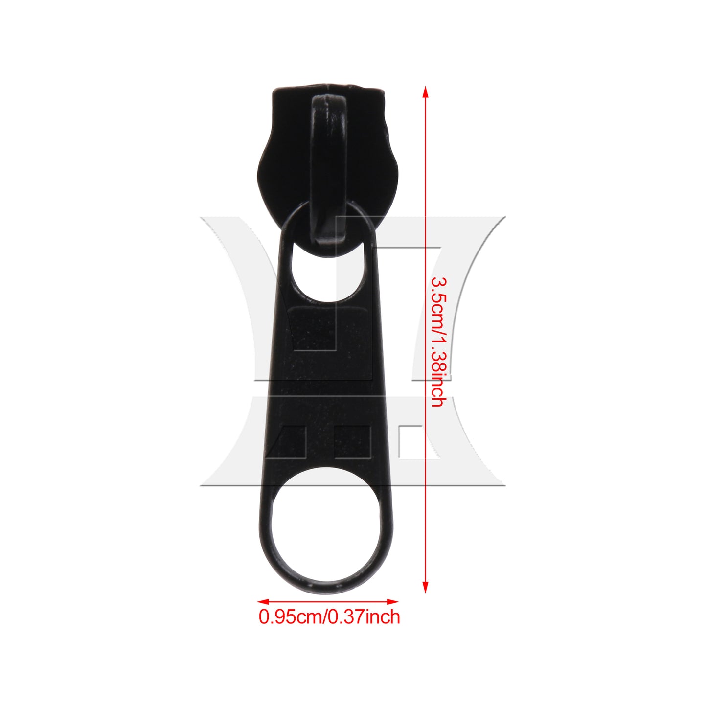 BQLZR 50 Pieces Black #5 Nylon Coil Zippers Sliders for DIY Sewing 35 x 9.5mm Set