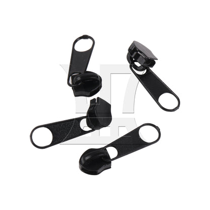 BQLZR 50 Pieces Black #5 Nylon Coil Zippers Sliders for DIY Sewing 35 x 9.5mm Set