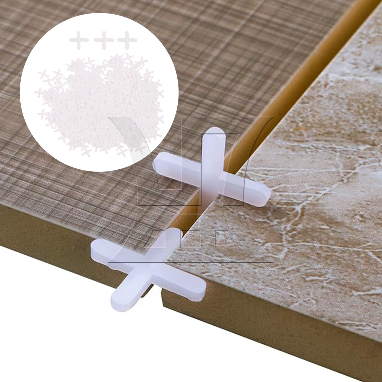 BQLZR 500 Pieces Ceramic Tile Plastic Leveler Spacers Shim 1/8 Inches Width White