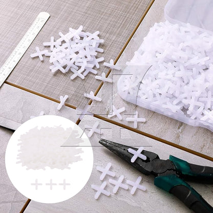 BQLZR 500 Pieces Ceramic Tile Plastic Leveler Spacers Shim 1/8 Inches Width White