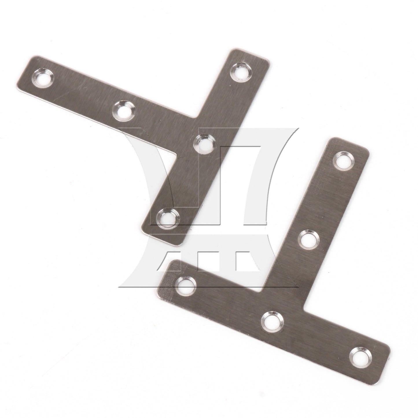 BQLZR T Shape Bracket Corner Brace 80x80mm for Cabinet Silver w/ Screws Pack of 12
