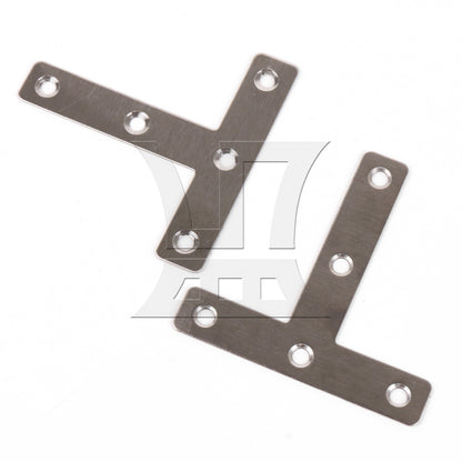 BQLZR T Shape Bracket Corner Brace 80x80mm for Cabinet Silver w/ Screws Pack of 12