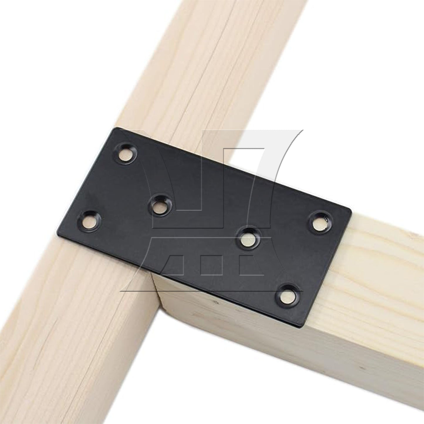 BQLZR 4 Pieces Metal Flat Straight Mending Plates for Sofa Table Chair 4"x2" Black