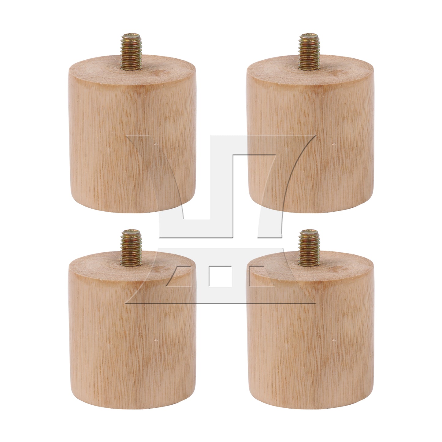 BQLZR 4 Pieces Wood Cabinet Feet Furniture Legs 5/16" Thread Dia 1.73 x 1.73 Inch