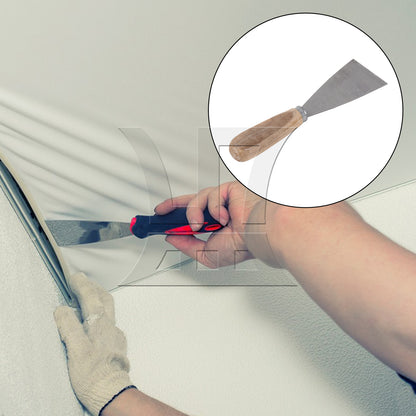 BQLZR Carbide Gasket Scrapper Tool for Drywall Finishing 2 Inch with Wooden Handle