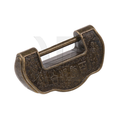 BQLZR Vintage Antique Chinese Lock for Drawer Ingot Shape 1.73 x 0.55 x 0.98 Inch