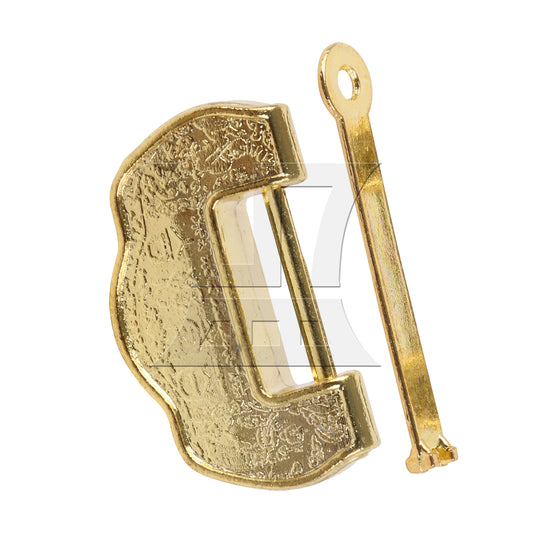 BQLZR Vintage Antique Chinese Lock for Drawer Ingot Shape 1.73"x0.55"x0.98" Golden