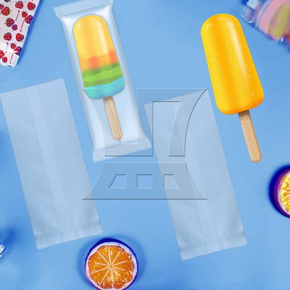 BQLZR 100 Pieces Ice Cream Molds Bags DIY Transparent Candy Wrappers 3.15" x 7.48"
