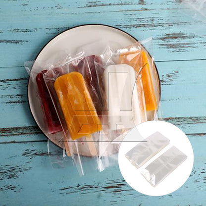BQLZR 100 Pieces Ice Cream Molds Bags DIY Transparent Candy Wrappers 3.15" x 7.48"