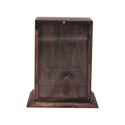 BQLZR Black-Brown Wooden Pet Urn Ashes Keepsake Memorial Box 5.51" x 4.13" x 6.69"