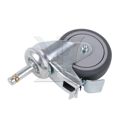 BQLZR 4Pieces Swivel Stem Caster 3" Replacement Wheels w/ Brakes for DIY Replacement