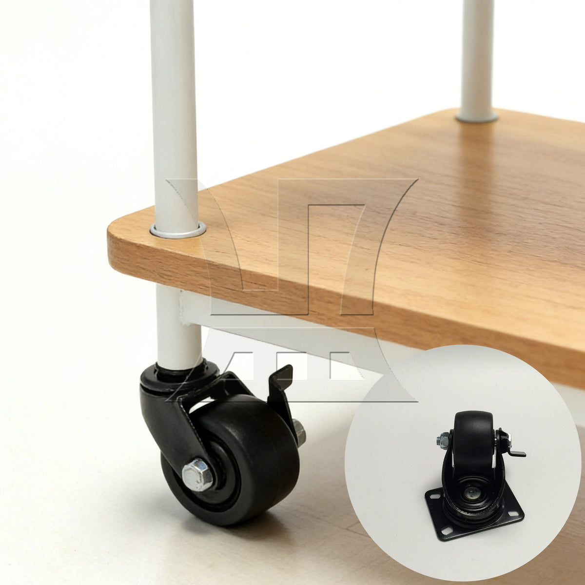 BQLZR 4 Pieces Swivel Casters 2" Replacement Wheels Black with Brakes for Home DIY