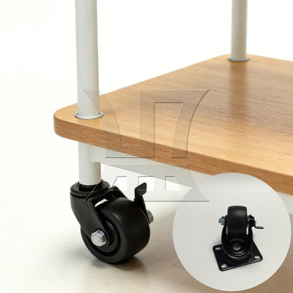 BQLZR 4 Pieces Swivel Casters 2" Replacement Wheels Black with Brakes for Home DIY