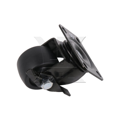 BQLZR 4 Pieces Swivel Casters 2" Replacement Wheels Black with Brakes for Home DIY