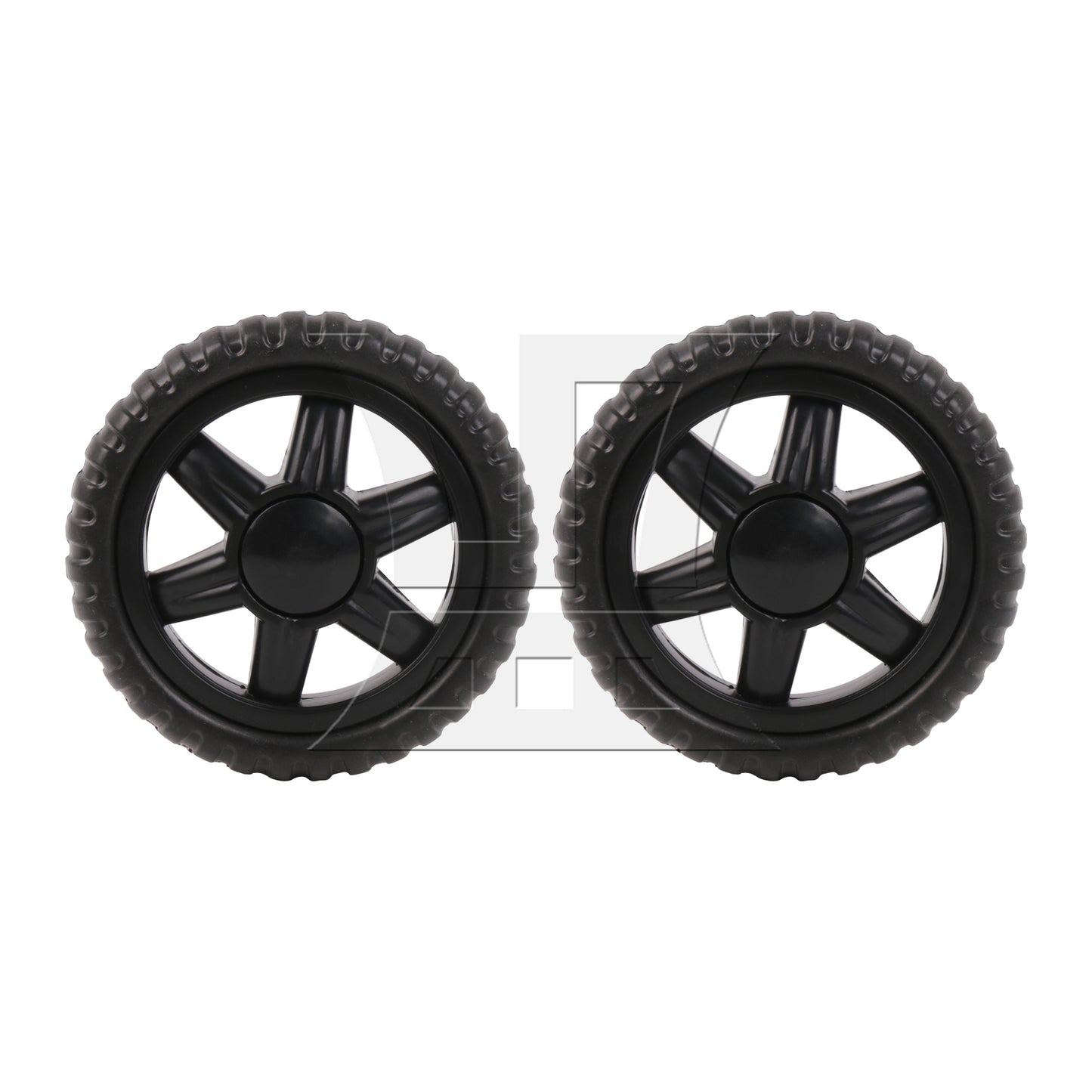 BQLZR 2 Pieces Shopping Cart Wheels 135mm Diameter Rubber Core Foaming Wheel Black