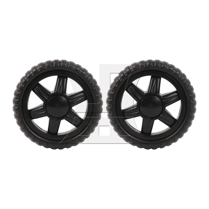 BQLZR 2 Pieces Shopping Cart Wheels 135mm Diameter Rubber Core Foaming Wheel Black
