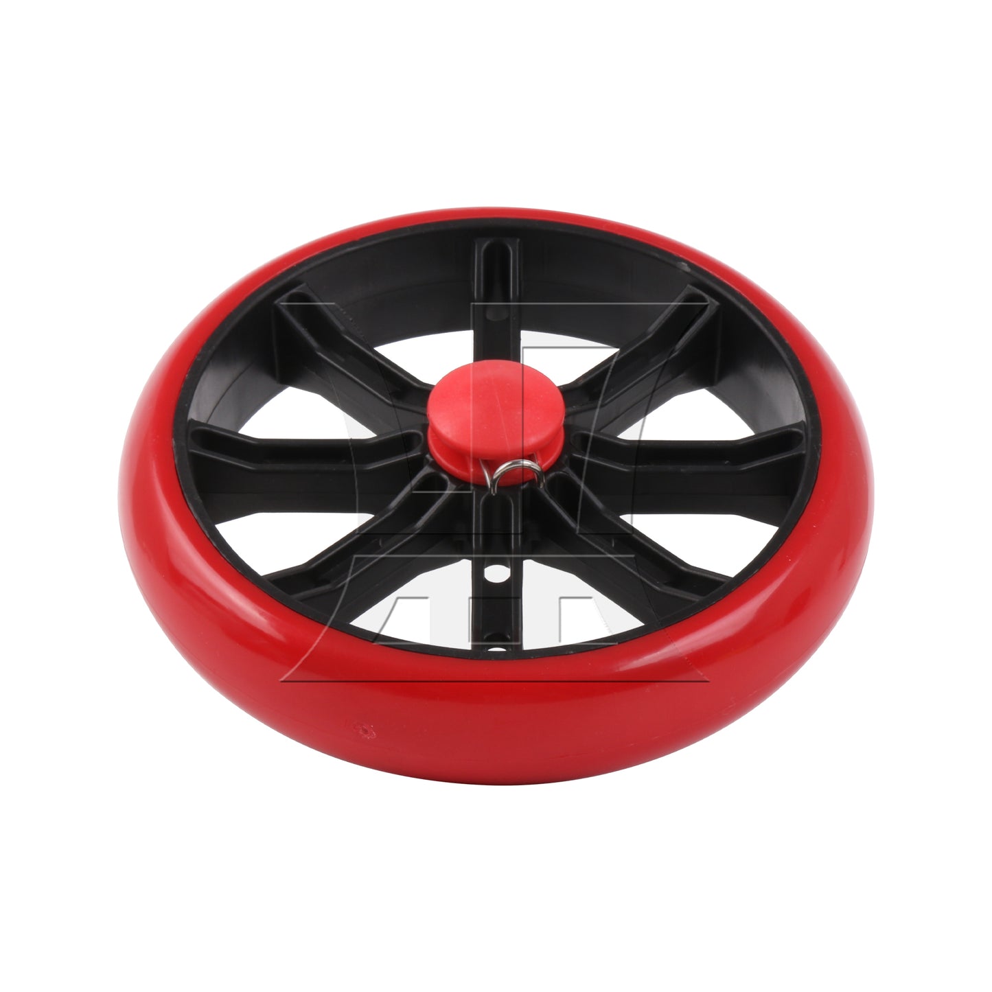 BQLZR 2 Pcs Shopping Cart Wheels 6 Inch Diameter PU Tires Trolley Bearings Wheel Red