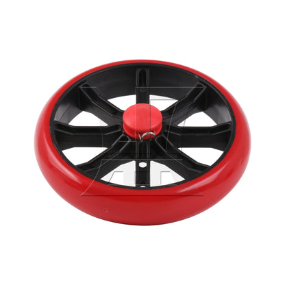 BQLZR 2 Pcs Shopping Cart Wheels 6 Inch Diameter PU Tires Trolley Bearings Wheel Red