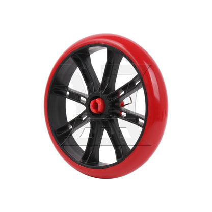 BQLZR 2 Pcs Shopping Cart Wheels 6 Inch Diameter PU Tires Trolley Bearings Wheel Red