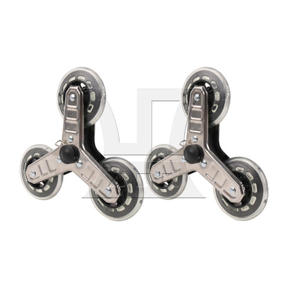BQLZR Shopping Cart Stair Climbing Wheel Tri-Wheels Replacement 8" Silver Pack of 2