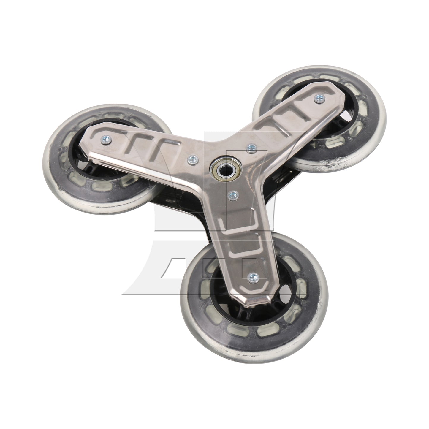 BQLZR Shopping Cart Stair Climbing Wheel Tri-Wheels Replacement 8" Silver Pack of 2