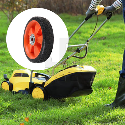 BQLZR Rubber Hand Truck Wheel for Cart Power Washer 6" Dia 0.5" Bore Black Orange