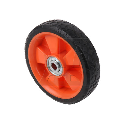 BQLZR Rubber Hand Truck Wheel for Cart Power Washer 6" Dia 0.5" Bore Black Orange
