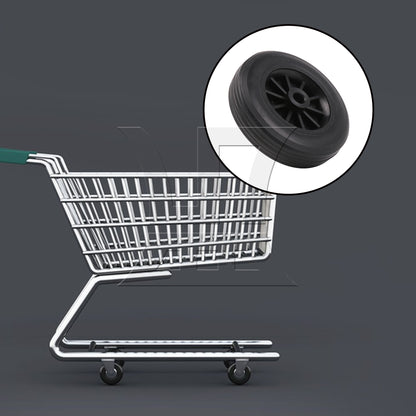 BQLZR Black Rubber Hand Truck Wheel Tire for Dolly Compressor 5 Inch D 0.5 Inch Bore