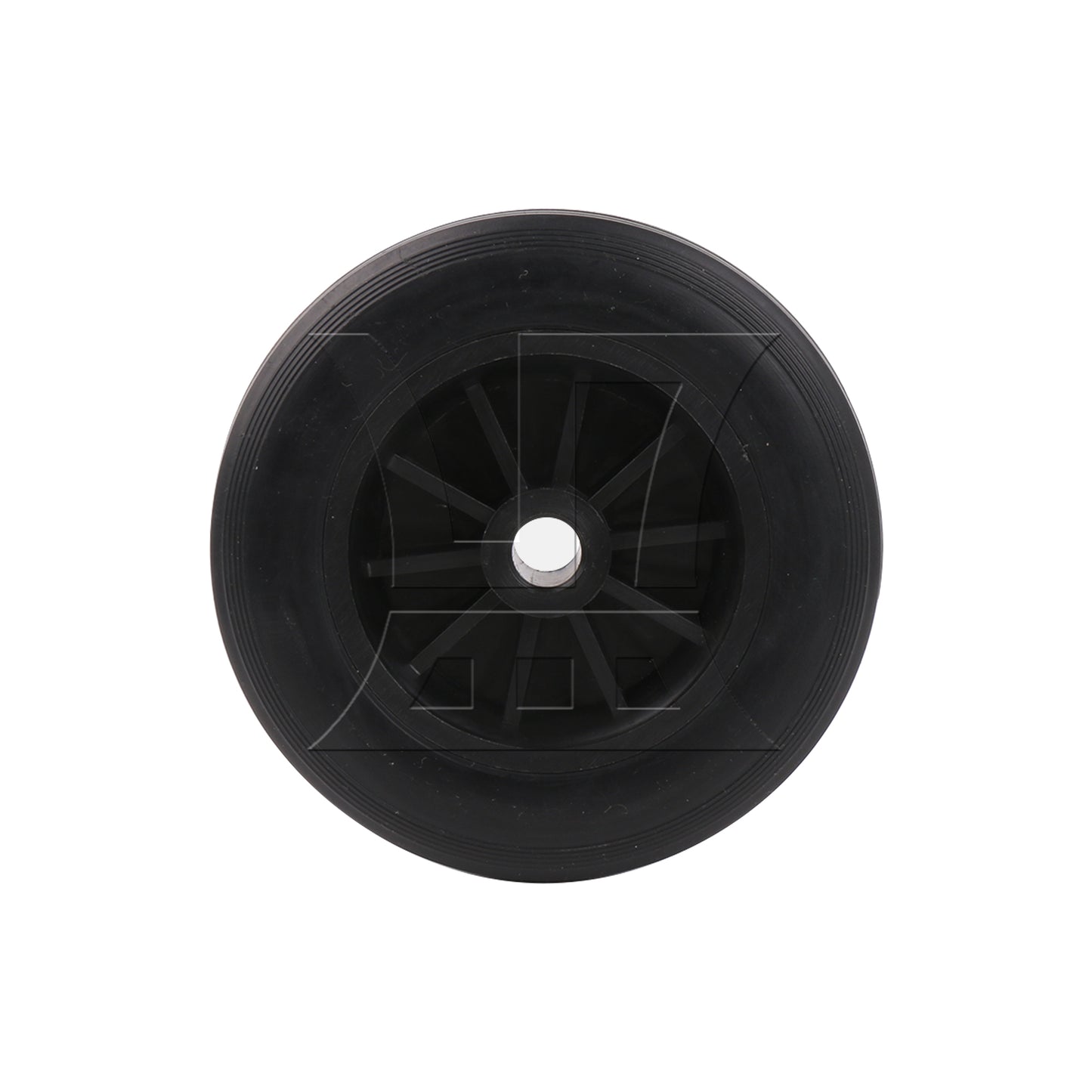 BQLZR Black Rubber Hand Truck Wheel Tire for Dolly Compressor 5 Inch D 0.5 Inch Bore