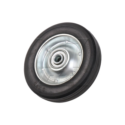 BQLZR Rubber Hand Truck Wheel Roller 6" Dia 0.5" Bore Dia with Galvanized Iron Spoke