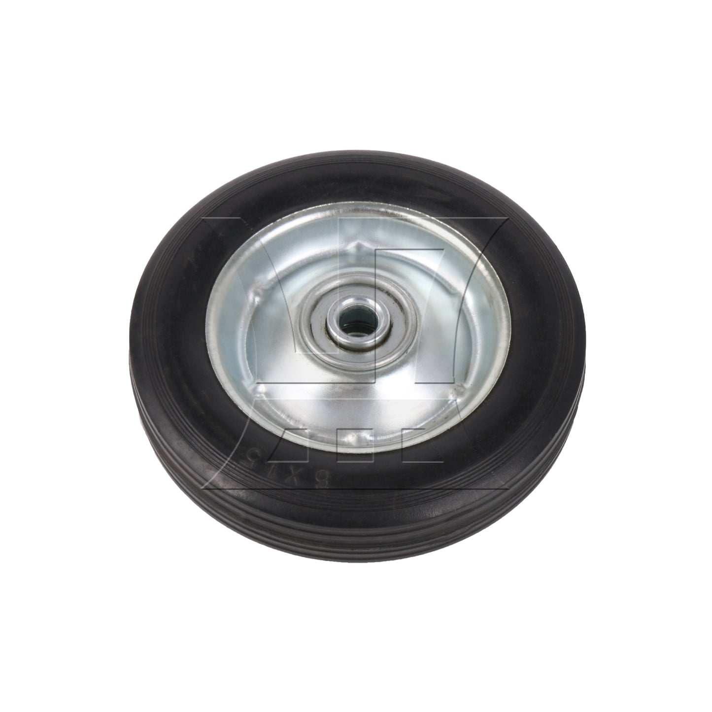 BQLZR Rubber Hand Truck Wheel Roller 6" Dia 0.5" Bore Dia with Galvanized Iron Spoke