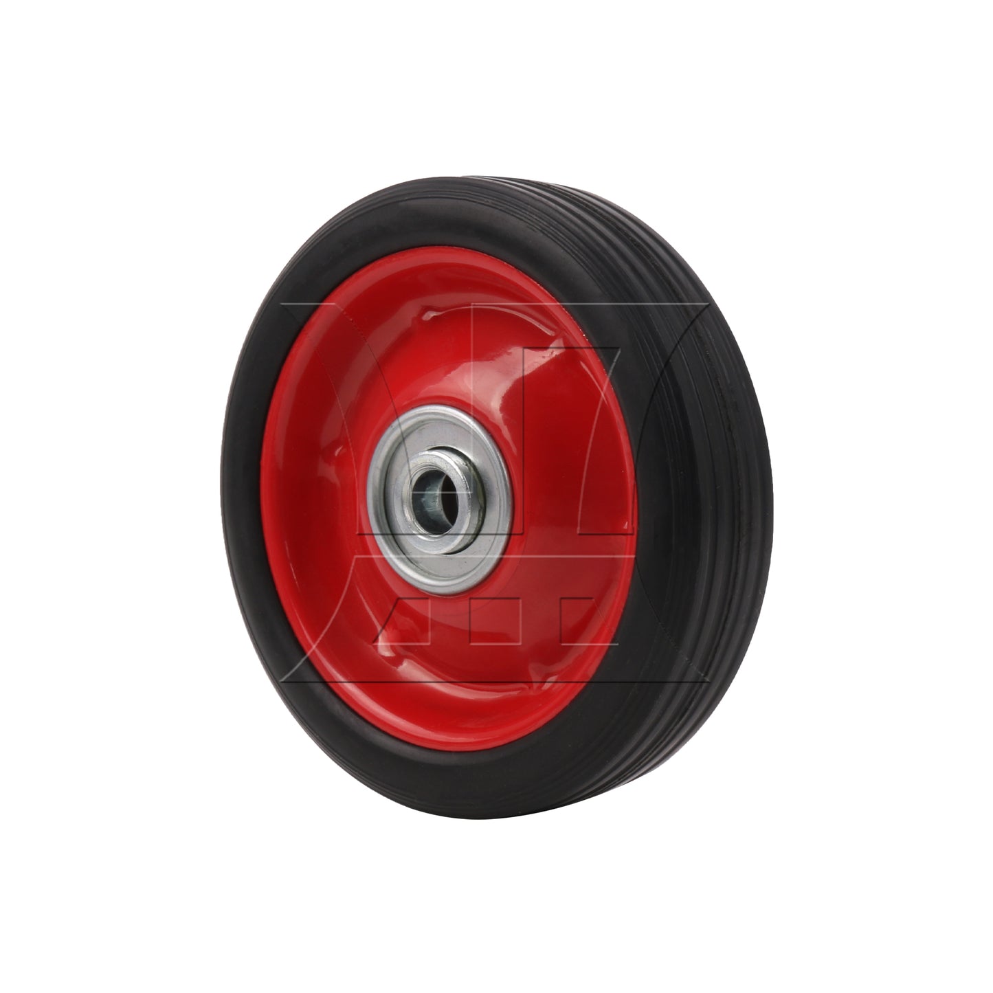BQLZR Replacement Tire for Hand Truck 5" D 0.5" Bore Dia w/ Red Plastic Iron Spoke