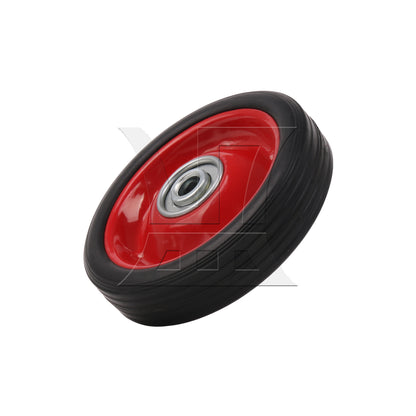 BQLZR Replacement Tire for Hand Truck 5" D 0.5" Bore Dia w/ Red Plastic Iron Spoke