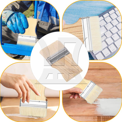 BQLZR Painting Brush for Interior Exterior 3 Inch Width with Square Wooden Handle