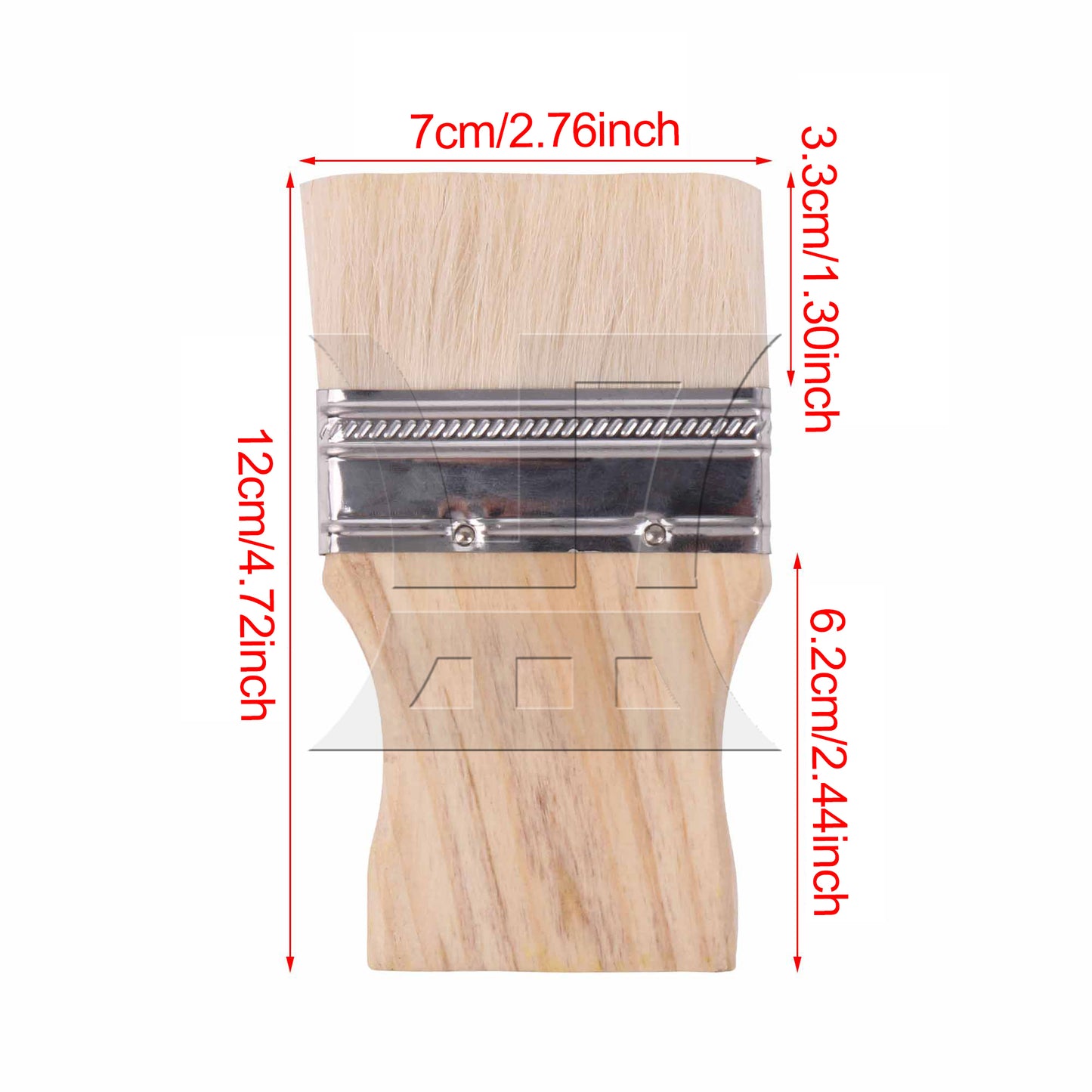 BQLZR Painting Brush for Interior Exterior 3 Inch Width with Square Wooden Handle